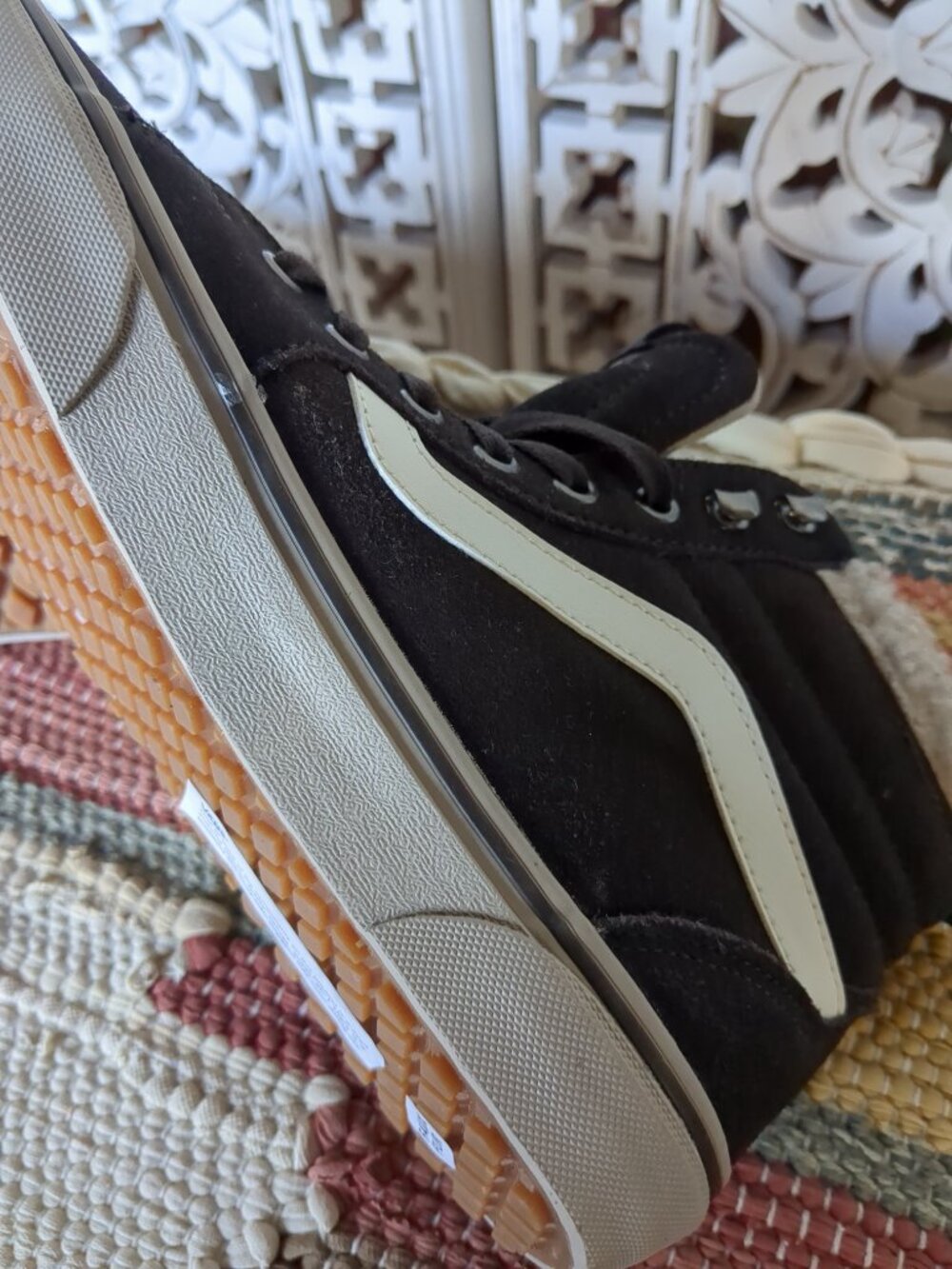 Size 10 👟👟👟 Women Vans Chocolate Suede High Top - Picture 7 of 16